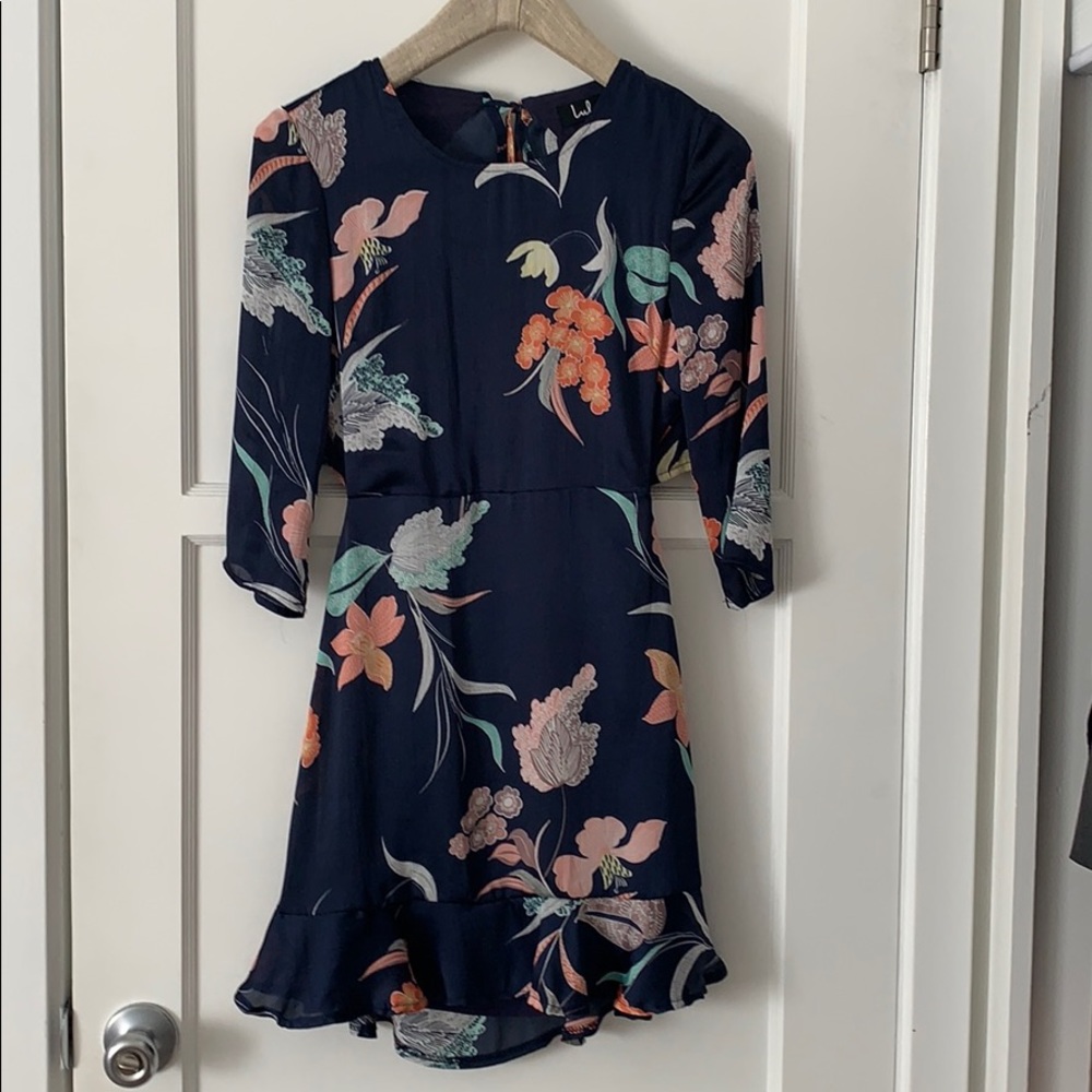 Backless floral dress